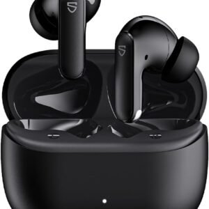 SoundPEATS Q3 Pro Active Noise Cancelling Wireless Earbuds, 13mm Drivers with Powerful Bass Earphones, BT 6.0, 42H, 4 Mics AI ENC Call Bluetooth Headphones, IP55, Fast Charge, App (Black)