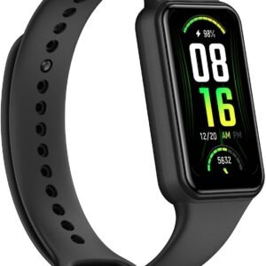 Amazfit Band 7 Fitness and Activity Trackers and Smartwatches, Heart Rate, SpO2, Sleep Analysis, Amazon Alexa Built-In, 18-Day Battery, Black Sporting Goods