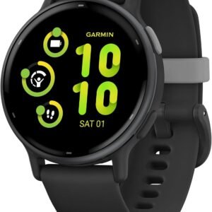 Garmin v voactive 5, Health and Fitness GPS Smartwatch, AMOLED Display, Up to 11 Days of Battery, Black Sporting Goods