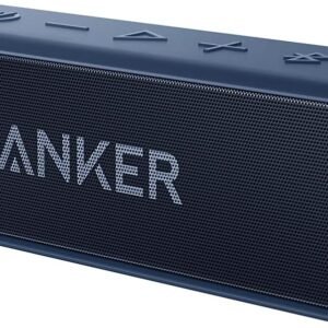 Anker Soundcore 2 12W Portable Wireless Bluetooth Speaker, Better Bass, IPX7 Water Resistant and Built-in Mic, 24-Hour Playtime, 66 ft Bluetooth Range, Dual-Driver Speaker (New) - Blue