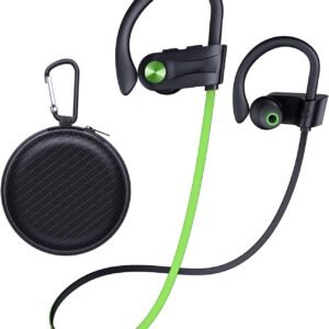 JOYWISE Bluetooth Headphones, Wireless Earbuds IPX7 Waterproof Bluetooth 5.3 Headphones with 16Hrs Playtime Stereo Bass Headsets with Mic Running Headsets with Earhooks for Sports Running Workout