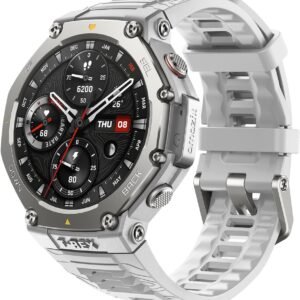 Amazfit T-Rex 3 Rugged Military Smart Watch 48mm, GPS (with Privacy), Offline Maps, Long Battery Life,328 Feet Water-Resistant, 170 Fitness/Sport Modes, AI, Voice Control, for Android or iPhone, Gray