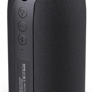 ZEALOT Portable Bluetooth Speakers, Wireless Speaker, S32 Samll Outdoor Speaker, Waterproof IPX5, Stereo Pairing/Bass/USB/MIC/TF Card/AUX for Home Outdoor Travel, Gift for Men, Kids -Black