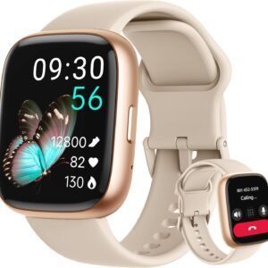 LODIMEKE Smart Watch for Women Men, Alexa Fitness Watch with Answer Make Calls, IP68 Waterproof 100+ Sport Fitness Tracker, Heart Rate/SpO2/Sleep & Stress Monitor for iOS Android