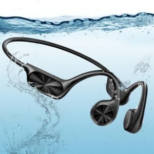 Swimming Headphones, Bone Conduction Headphones, Open Ear Sport Earphones Wireless Bluetooth 5.4 Built-in MP3 Player 32G, IPX8 Waterproof Headphone for Swimming, Cycling, Running
