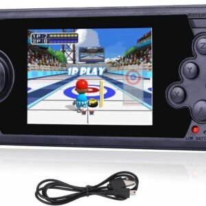 LUHYAUAN Handheld Game Console for Kids, Built-in 230 HD Classic Retro Video Games, USB Rechargeable, 3.0 Inch LCD Screen, Black, Mixed Theme, Portable Gaming Player System, Ages 4-12 Toys