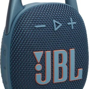 JBL Clip 5 - Ultra-Portable, Waterproof & Dustproof Bluetooth Speaker, Big Pro Sound with punchy bass, Integrated carabiner, Up to 12 Hours of Play, Made in part with recycled materials (Blue)